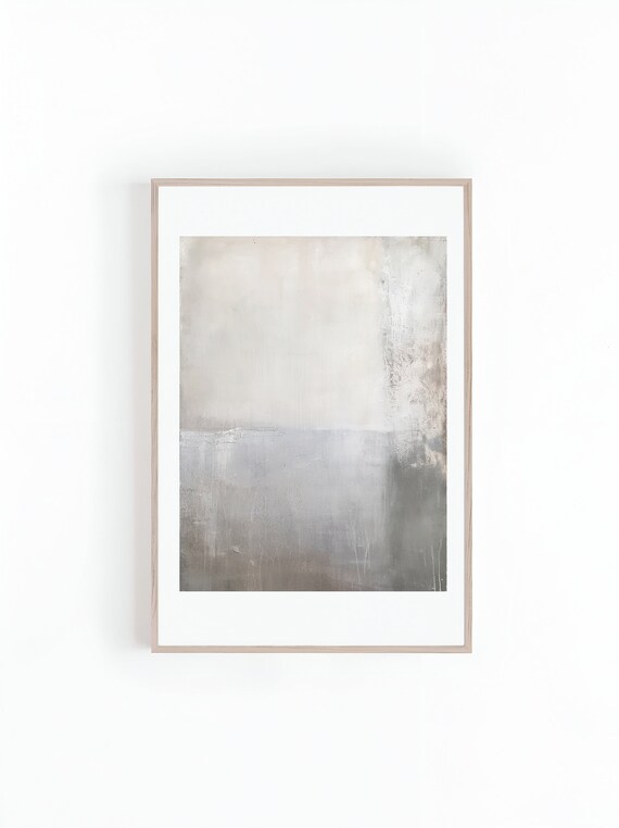 Abstract Painting - Beige Grey Texture