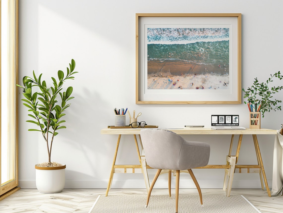 Santa Monica Beach Waves Travel Poster, Summer Homes - Image 3