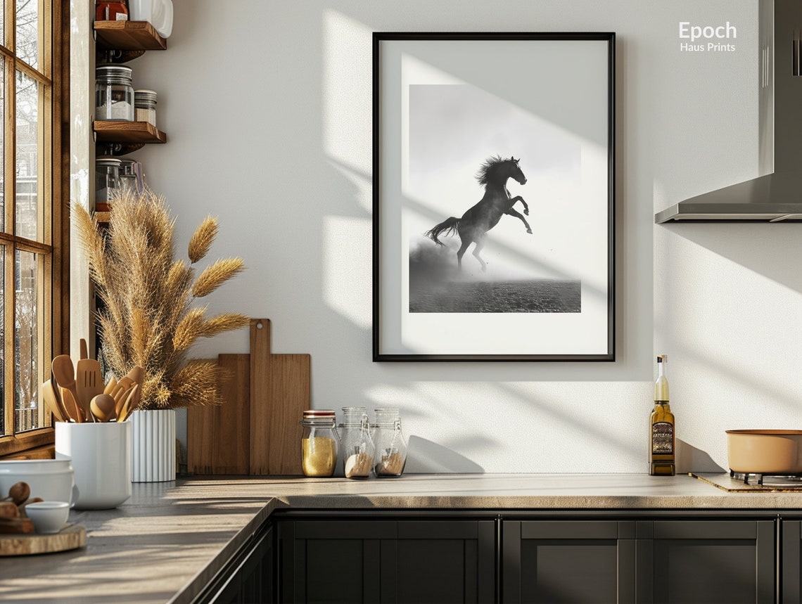 Horse Rearing Up, Action Photo Print - Image 3
