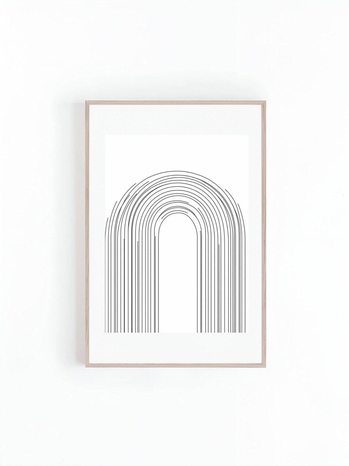 Geometric Line Drawing, Mid-Century Minimalist Art Print