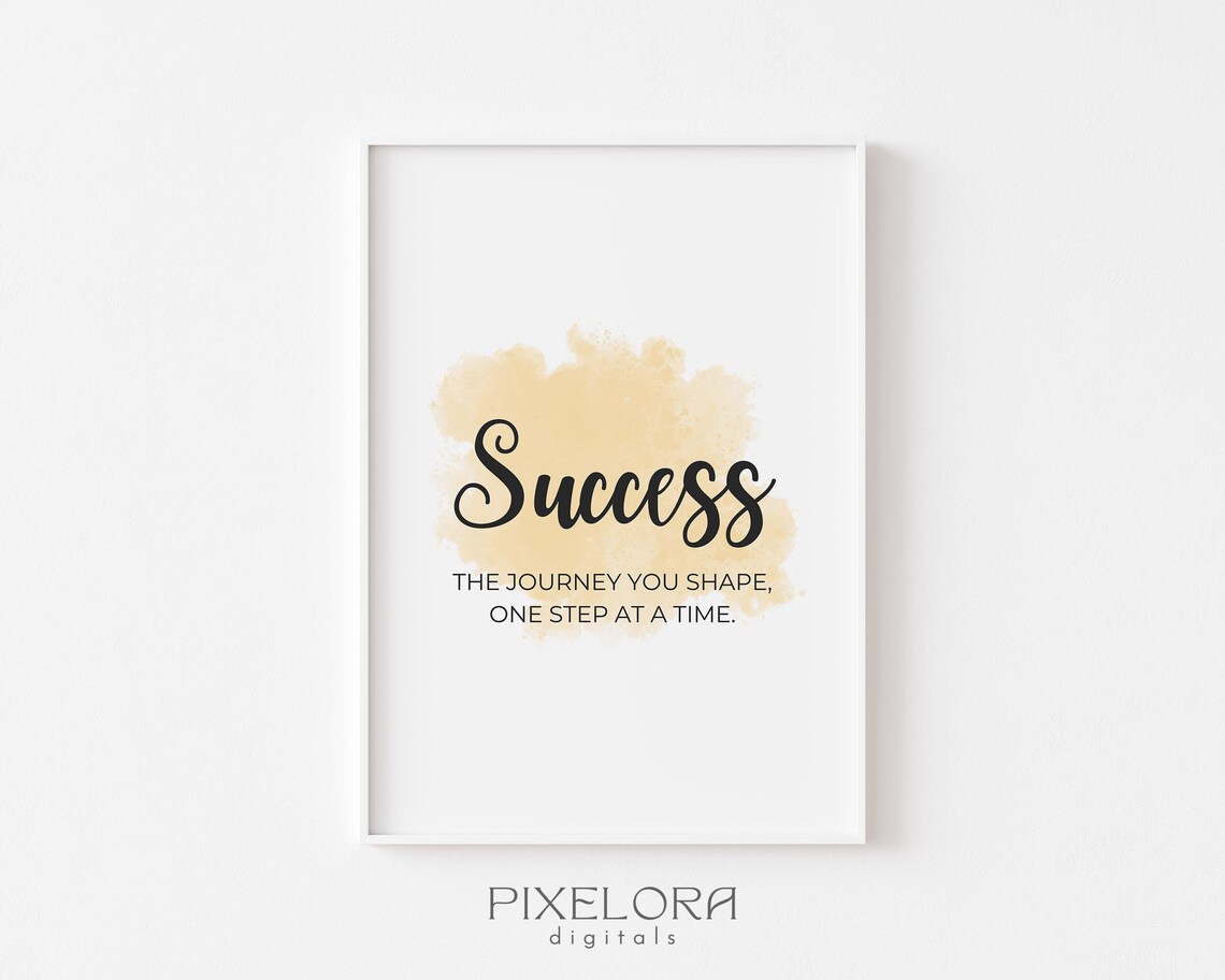 Success Definition Inspirational Quote Poster Motivational Wall Art Personal Growth Office Decor