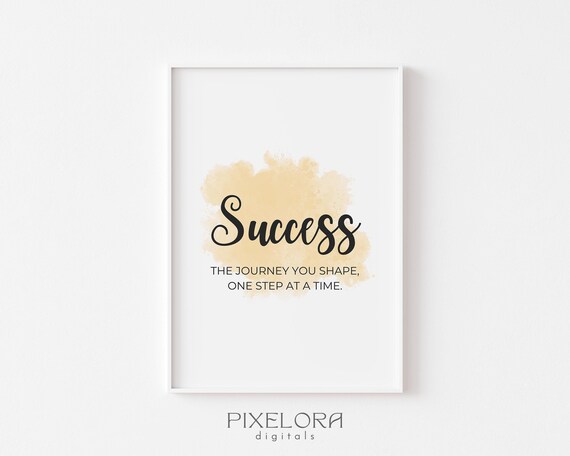 Success Definition Inspirational Quote Poster Motivational Wall Art Personal Growth Office Decor