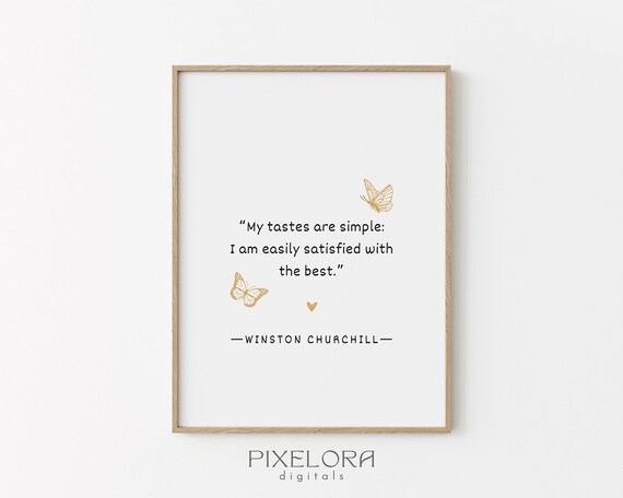 Winston Churchill Quote Inspirational Wall Art Motivational Poster Famous Life Encouraging Decor