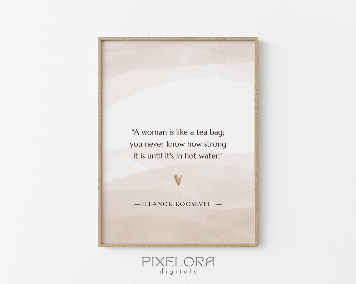 Eleanor Roosevelt Quote Inspirational Wall Art Motivational Poster Famous Life Decor