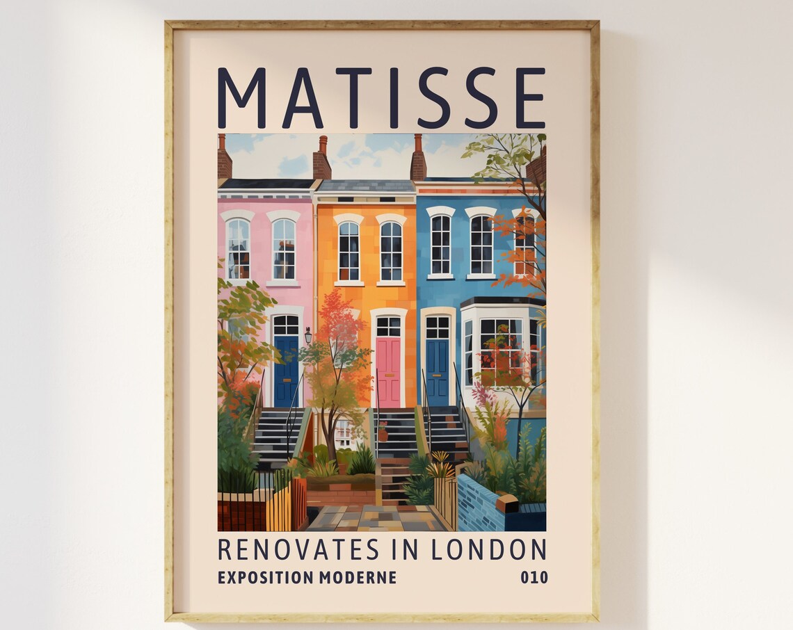 Matisse Colorful London Townhouse Exposition Moderne Art Poster