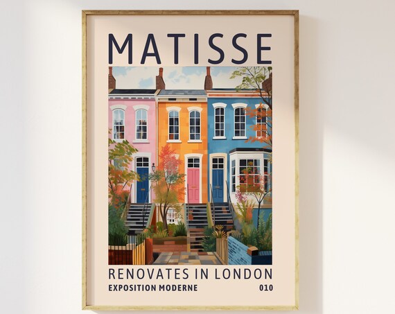 Matisse Colorful London Townhouse Exposition Moderne Art Poster