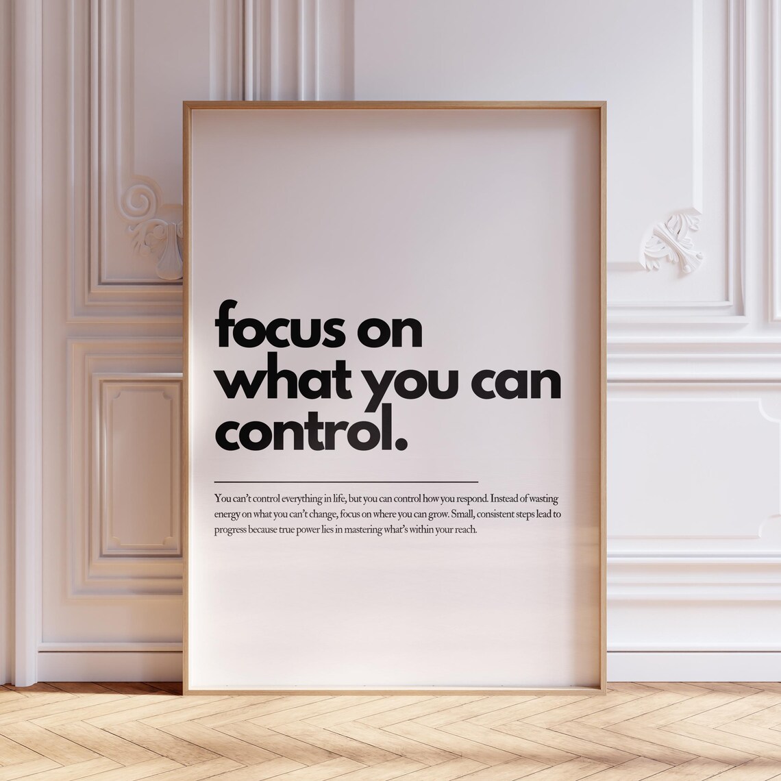 Focus On What You Can Control, Typography Poster