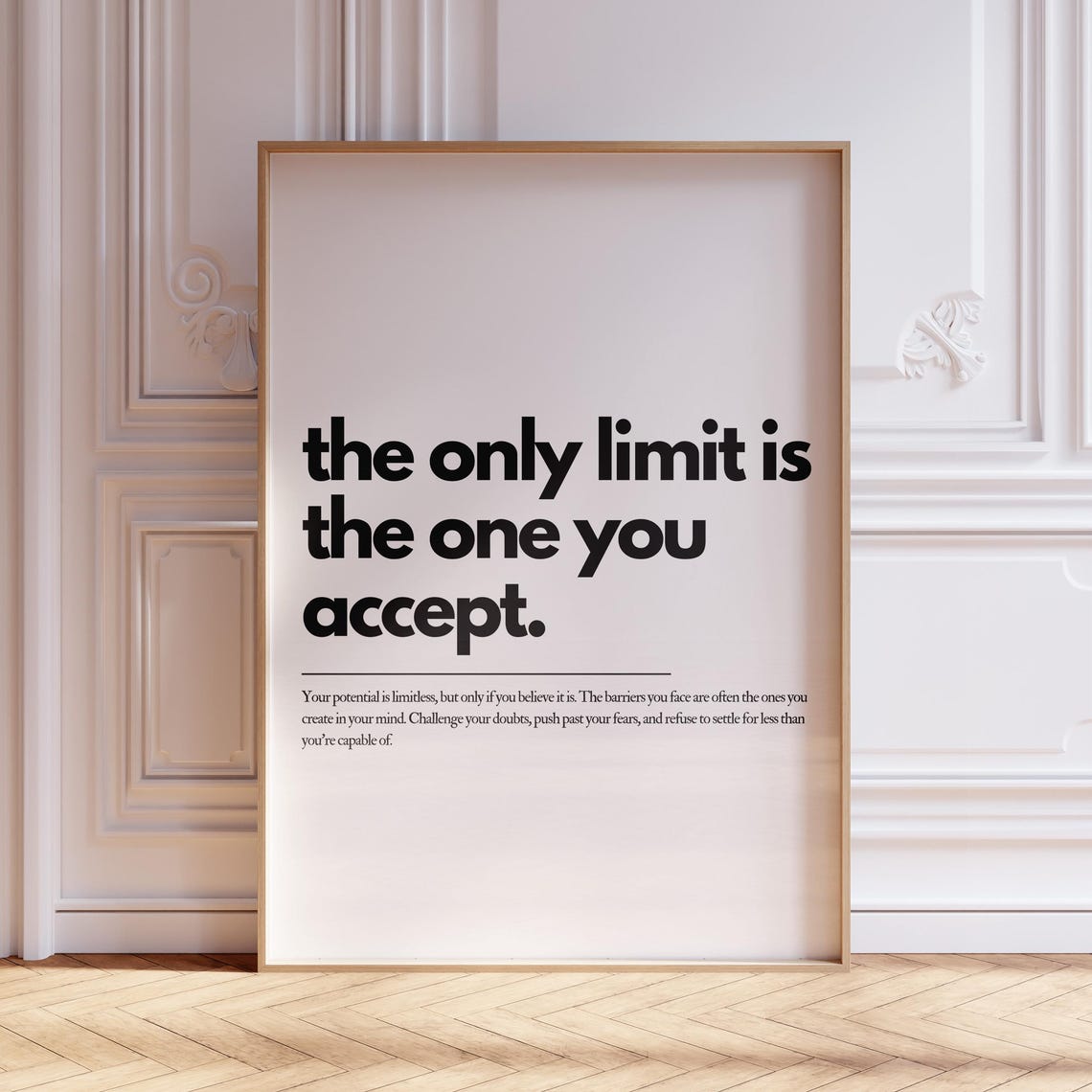 The Only Limit Is The One You Accept Motivational Quote Poster
