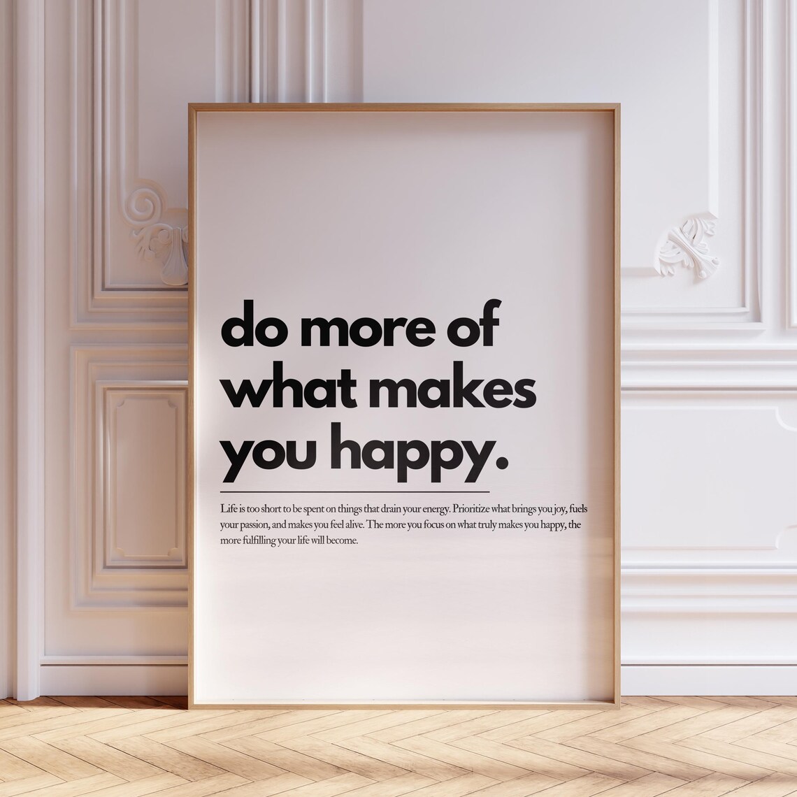 Do More of What Makes You Happy Positive Uplifting Quote Wall Art