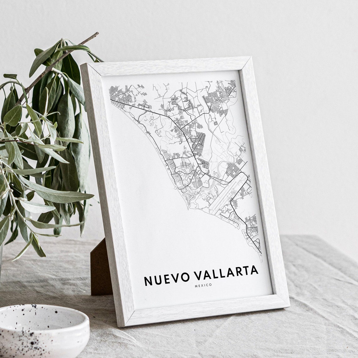 Nuevo Vallarta Mexico Riviera Nayarit City Street Map Poster - Image 4