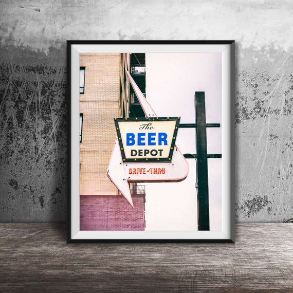 Beer Depot Bar Art Unframed Photography Print Wall Decor Photo Decor Wall Art Liquor Store Print