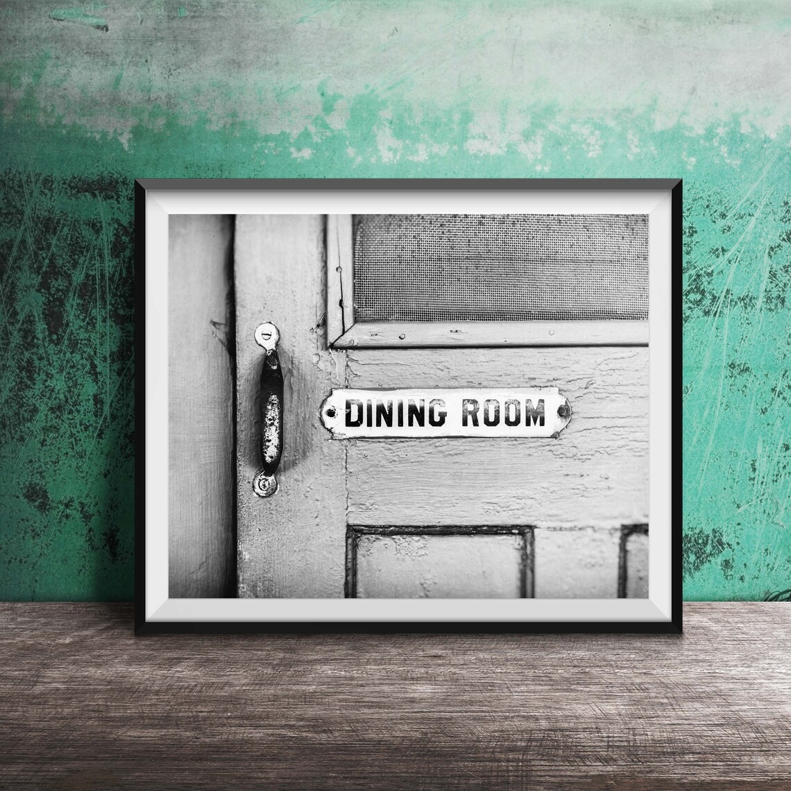 Rustic Yellow Door Kitchen Sign Art Print