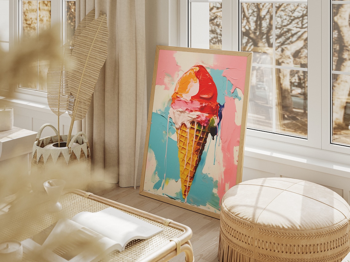 Ice Cream Retro Kitchen Art Print, Food Poster - Image 4