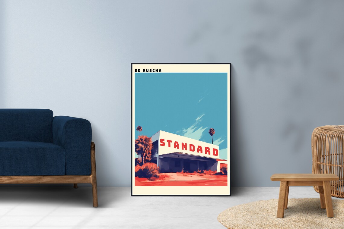 Ed Ruscha Gasoline Stations, Mid Century Art Print - Image 2