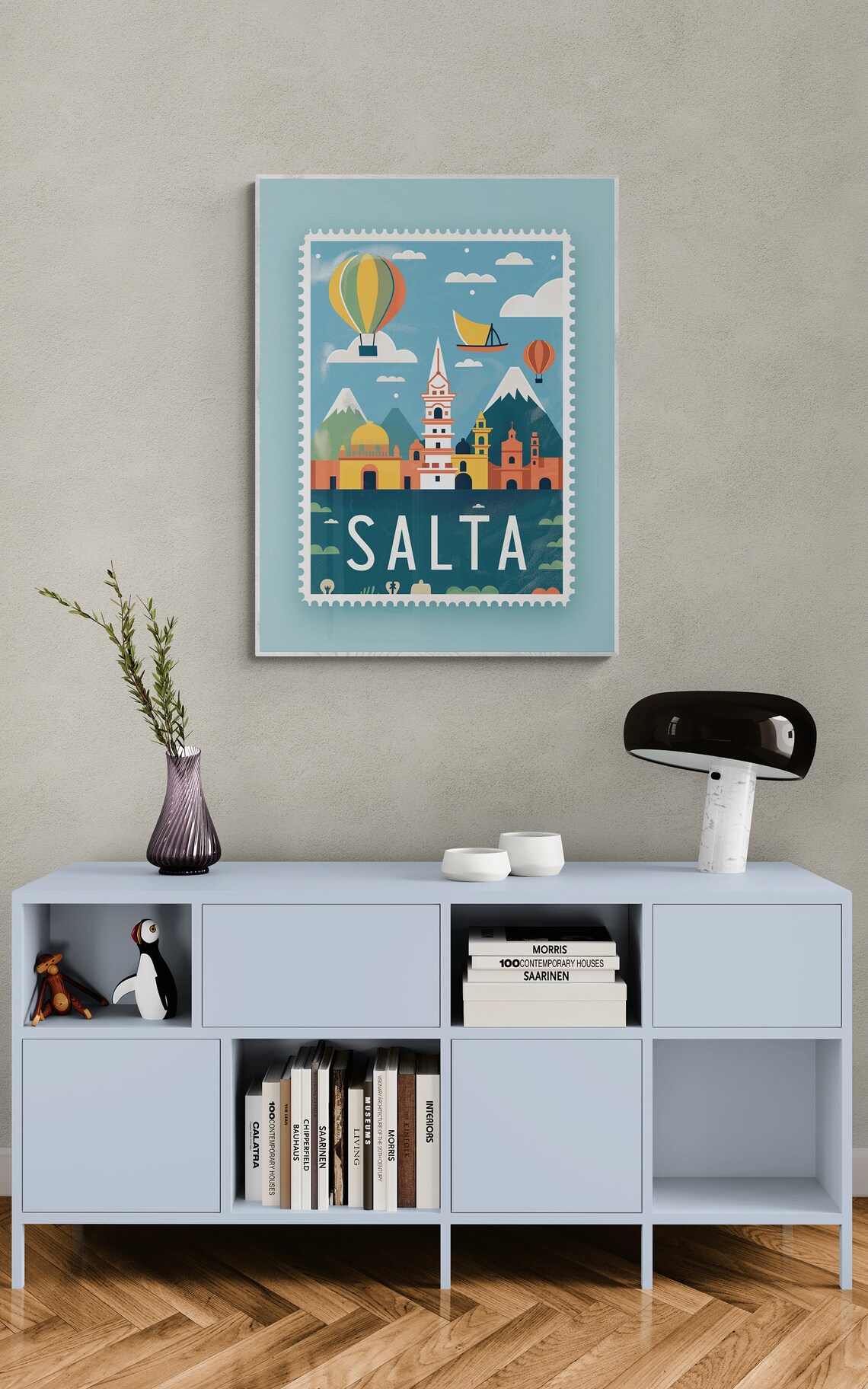 Salta Argentina Vintage Postage Stamp Andes Mountains Travel Poster - Image 3