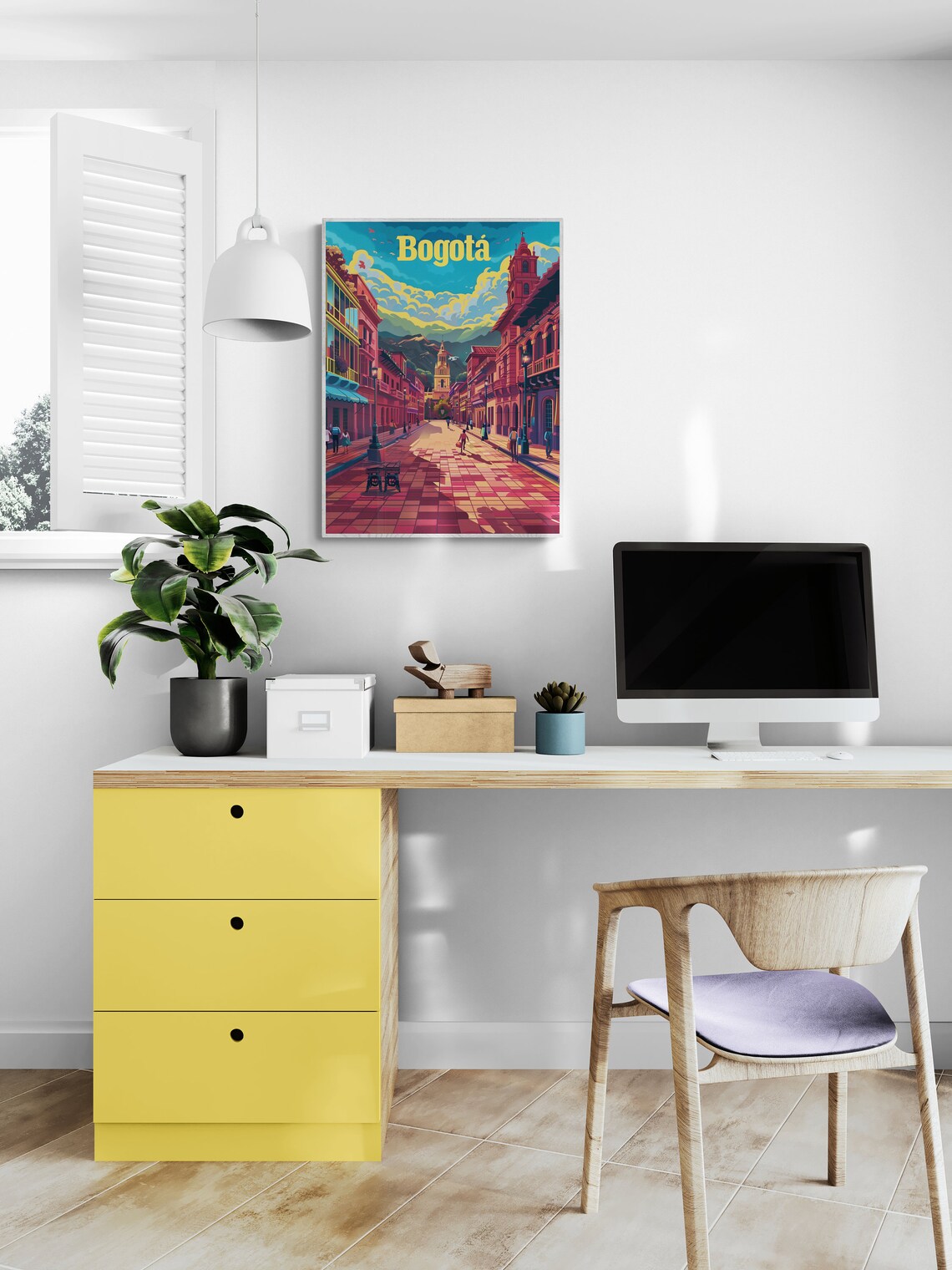 Bogota Colonial Street Vintage Colombian Old Town Poster Art - Image 5