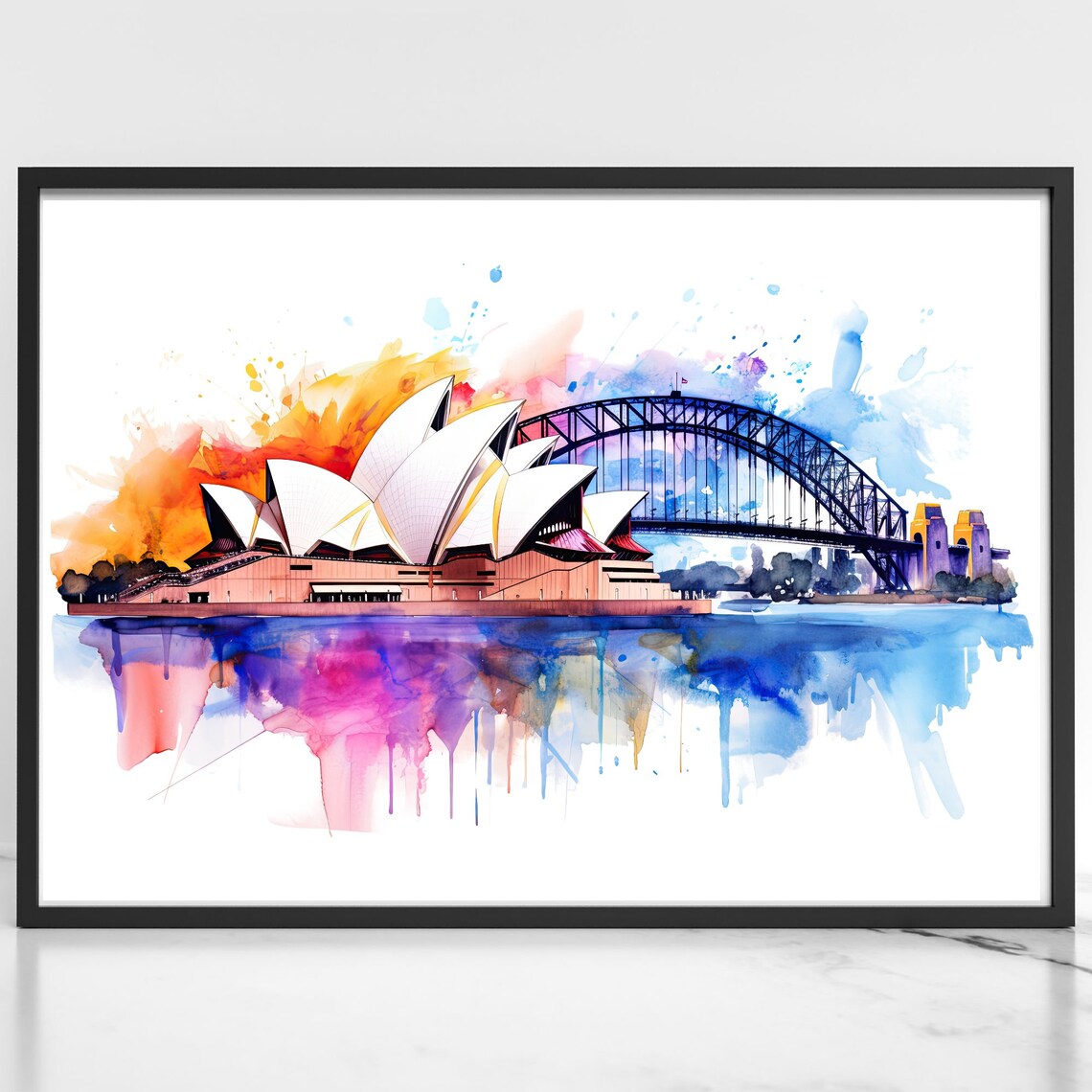 Sydney Opera House Aquarelle Travel Poster