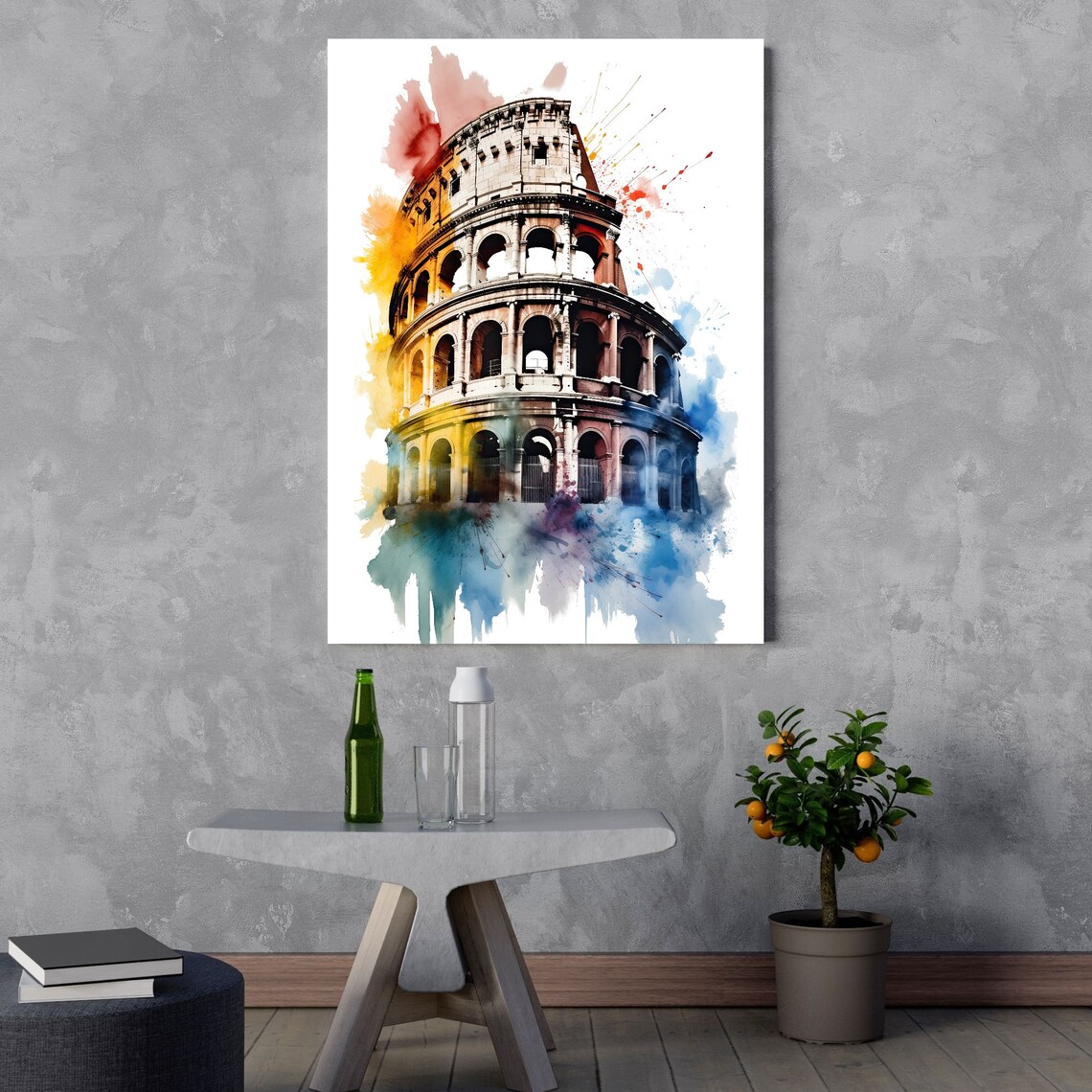 Colosseum Watercolor, Historic Decor Art Print - Image 3