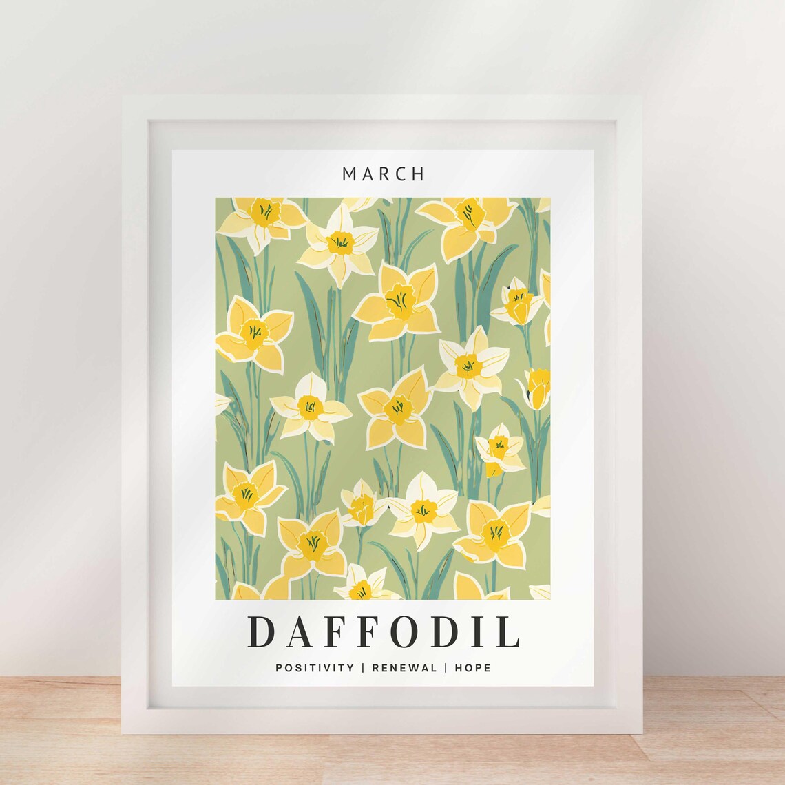 March Birth Month Flower Daffodils Poster - Image 2