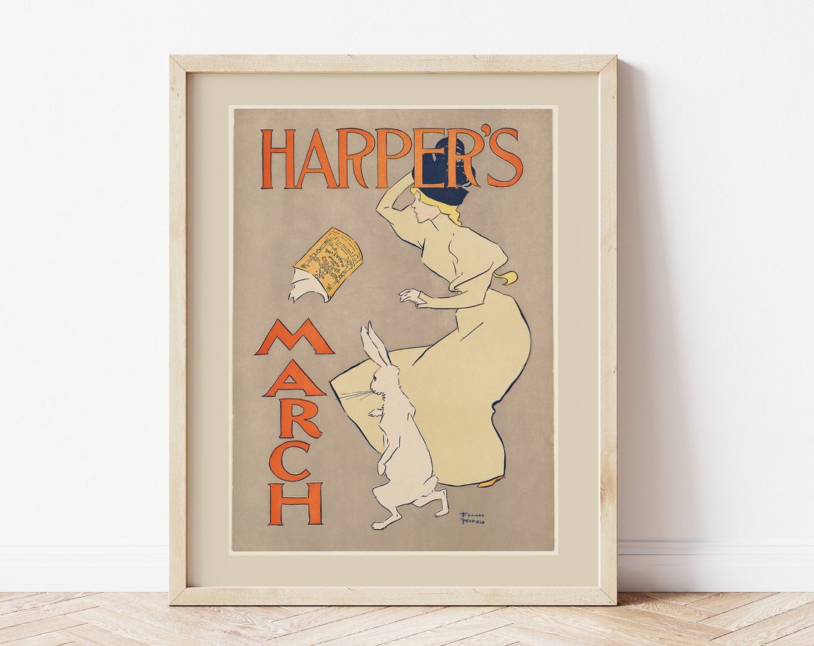 Vintage Easter Decor Easter Wall Art Vintage Easter Art Print Neutral Easter Decor Vintage Harpers Print Digital Download - Image 5