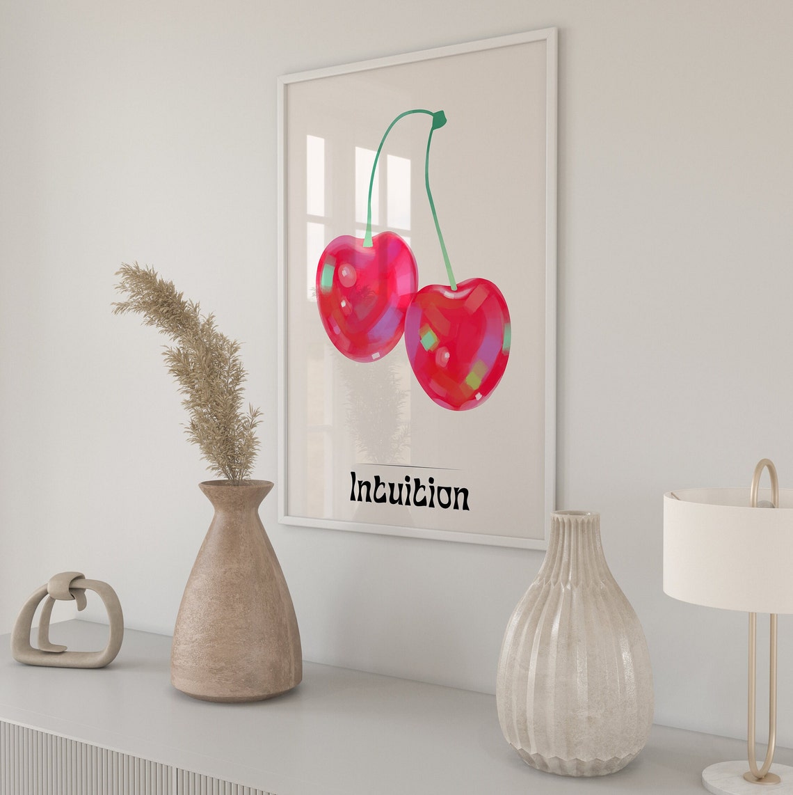 Intuition Disco Cherry Fruit Preppy Kitchen Dorm Wall Decor Poster