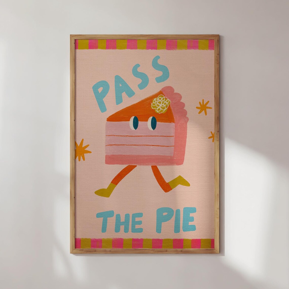Thanksgiving Pie Playful Autumn Art Print