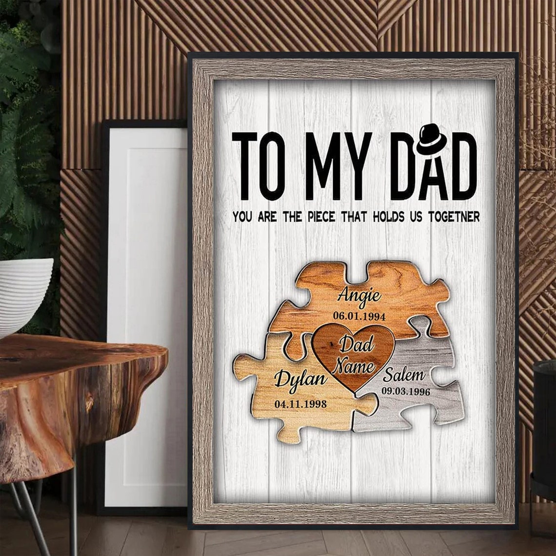 To My Dad You Are the Piece That Holds Us Together Puzzle Poster - Image 4