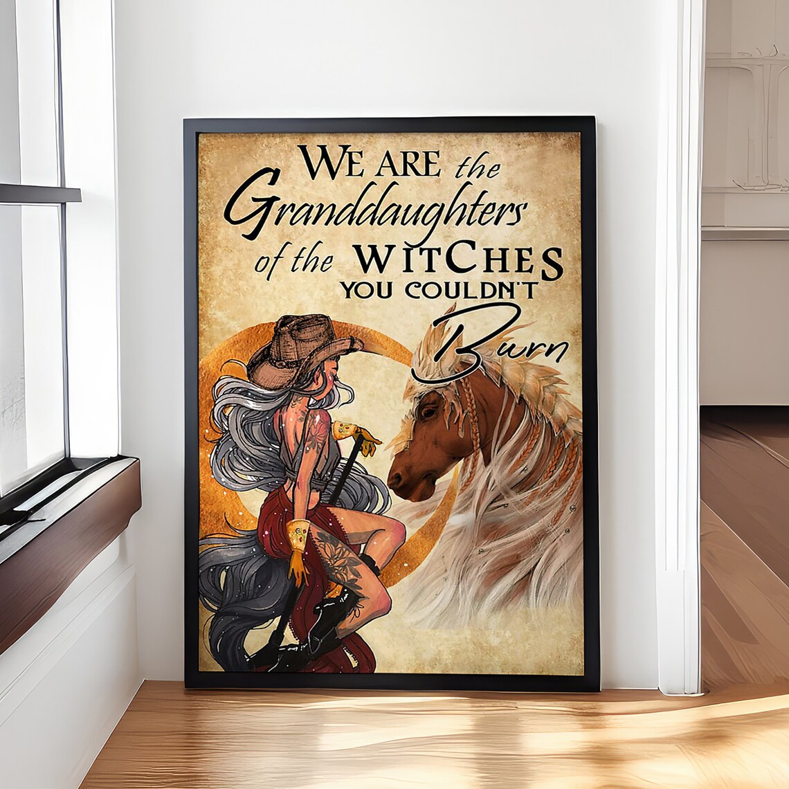 'We Are The Granddaughters Of The Witches' Vintage Cowgirl Poster