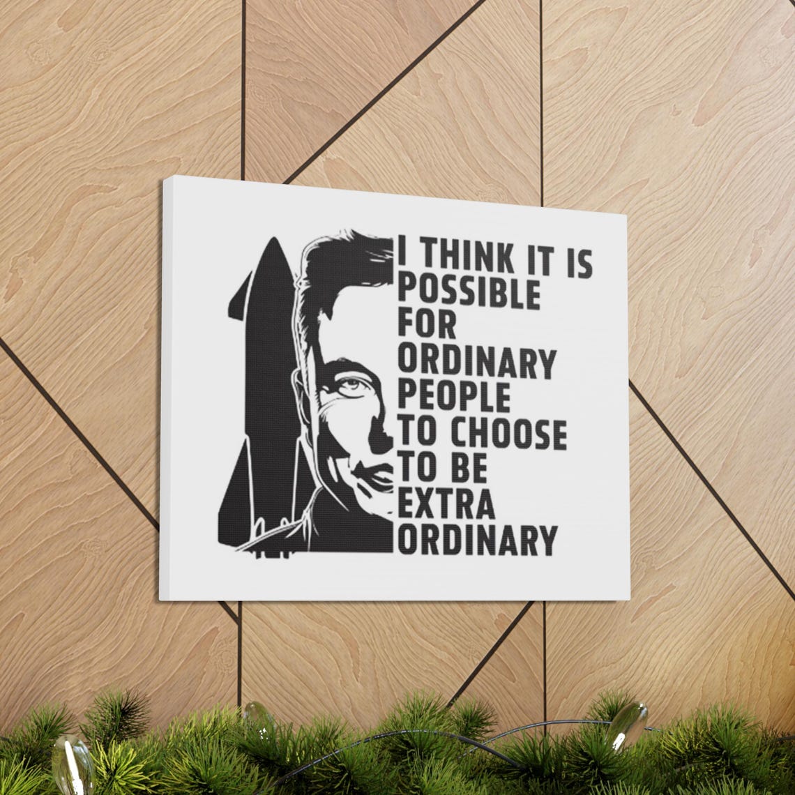 Elon Musk Ordinary People Can Be Extraordinary Rocket Quote Poster - Image 3