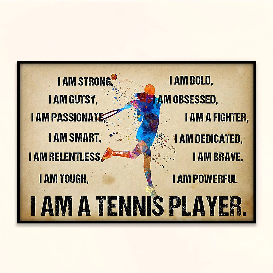 Tennis Poster Tennis Gifts For Women Gifts For Tennis Players Tennis Lover Gifts Sport Gifts For Daughter