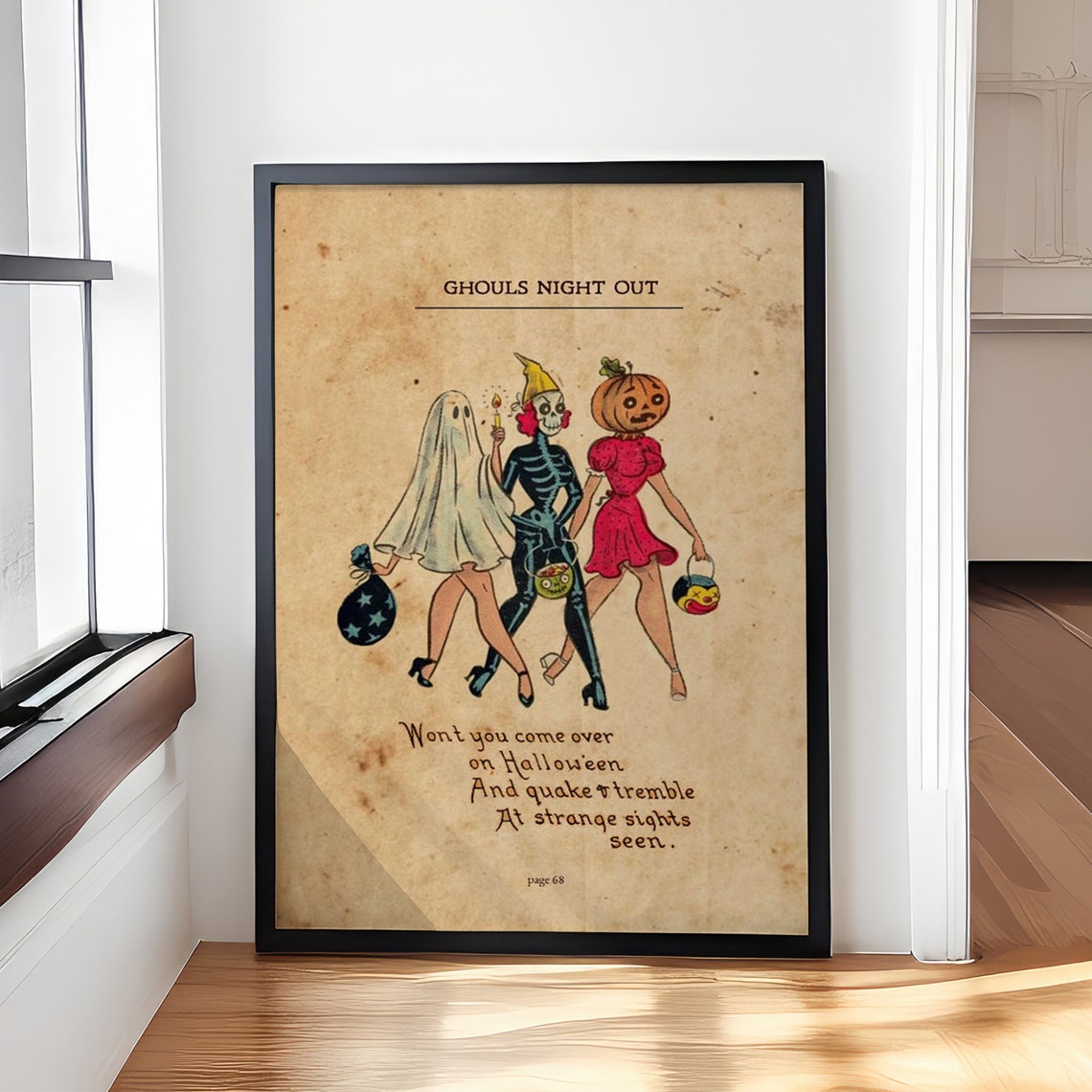 Ghouls Night Out Halloween Decor Poster