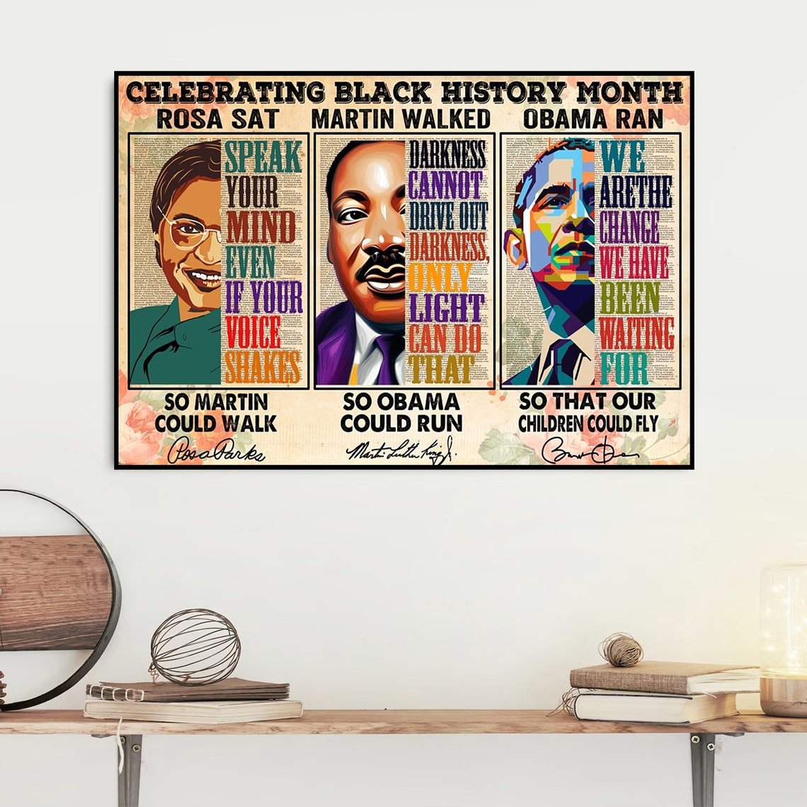 Celebrating Black History Month Rosa Parks MLK Obama Legacy Poster - Image 3