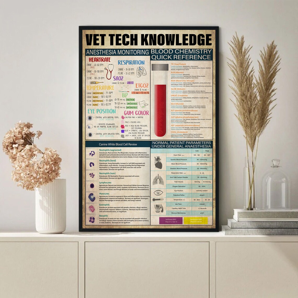 Vettech Knowledge Vintage Poster, Home Decor - Image 3