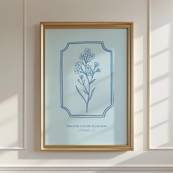 Trust In The Lord Christian Bible Verse Art Print
