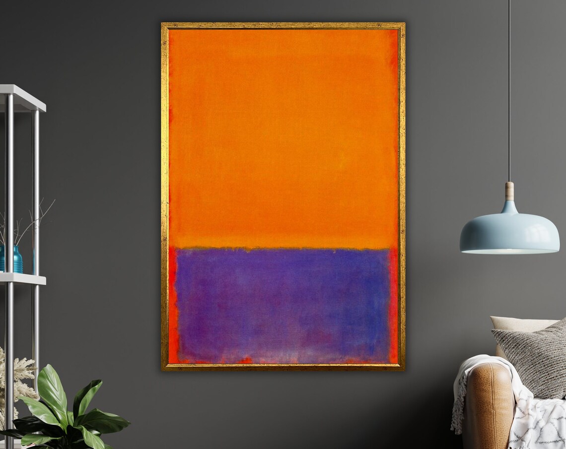 Orange Purple Mark Rothko Print Framed Art Ready To Hang Modern Abstract Wall Decor