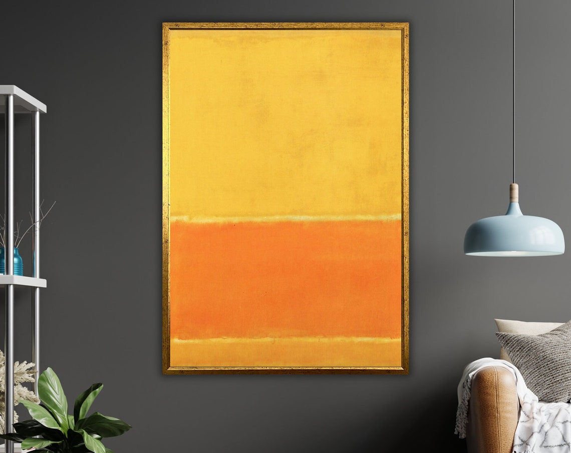 Mark Rothko Style Yellow Orange Field Sunlit Abstract Art Poster