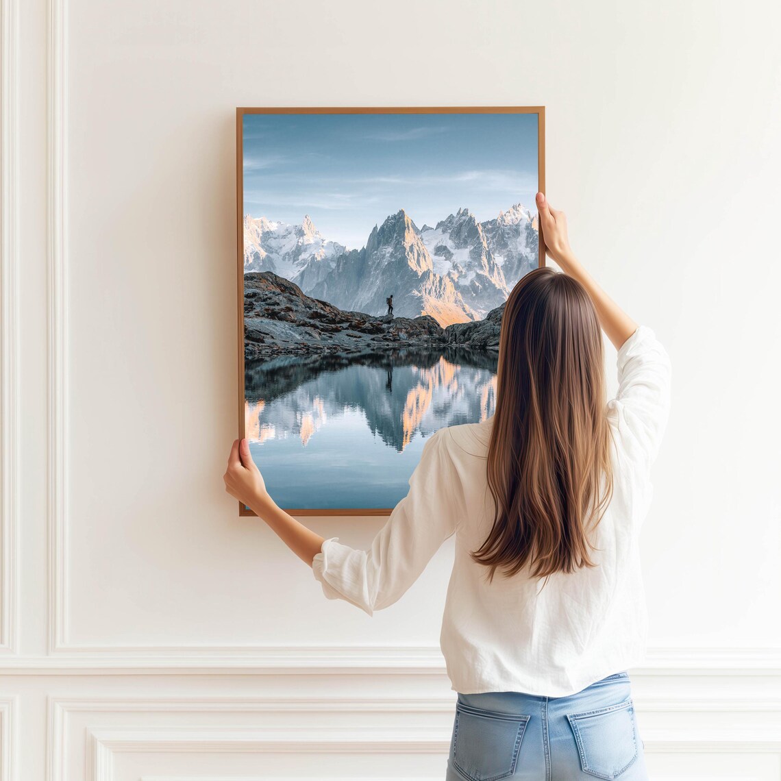 Lac Blanc Chamonix French Alps Landscape Art Print - Image 3