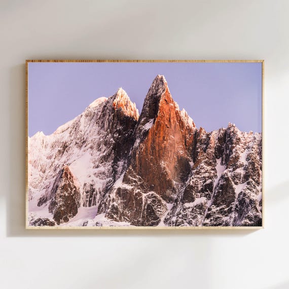 Aiguille Du Dru, Chamonix French Alps Travel Poster