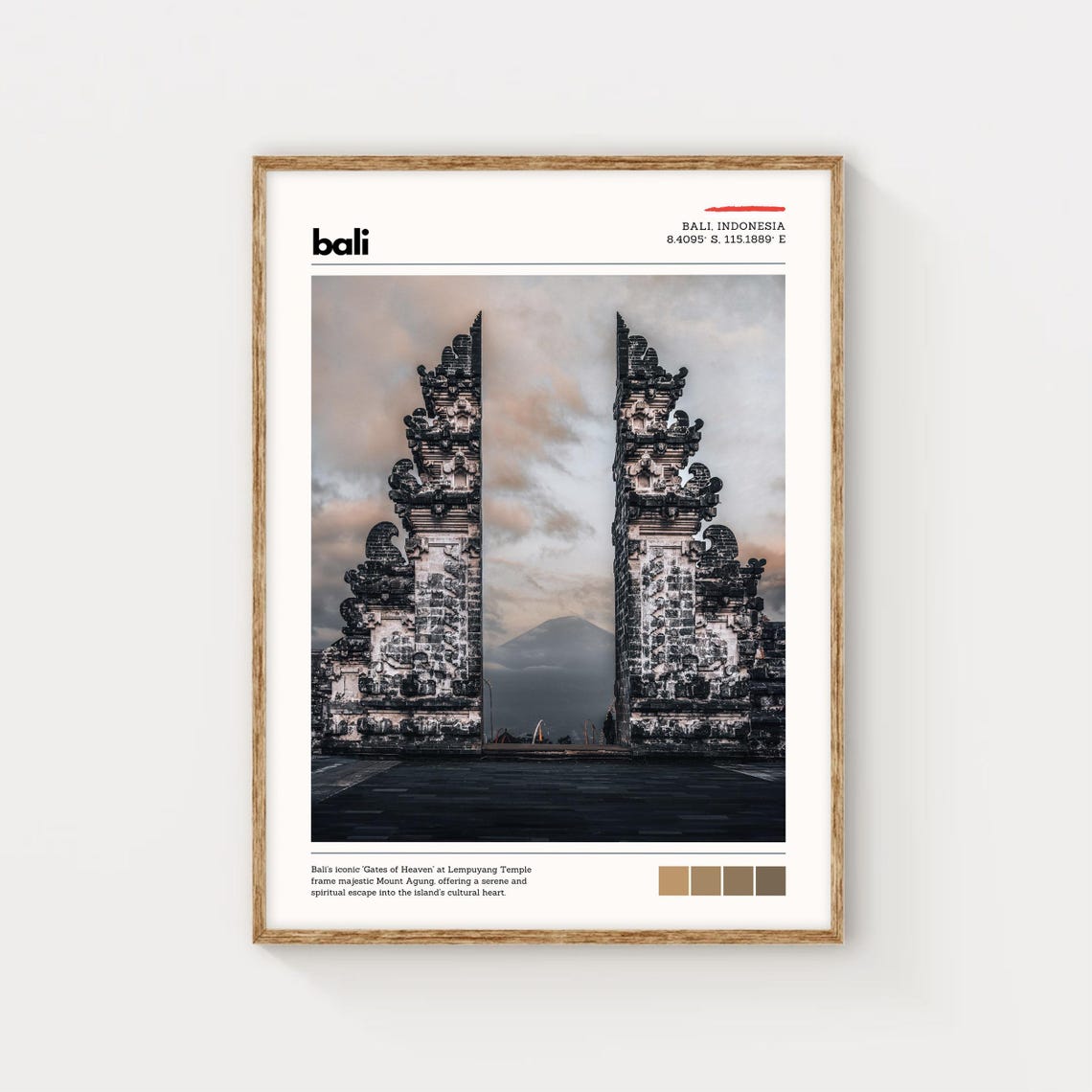 Bali Gates Of Heaven Print Lempuyang Temple Wall Art Indonesian Travel Poster Spiritual Landscape Decor Modern Photography Bali Gifts - Image 5