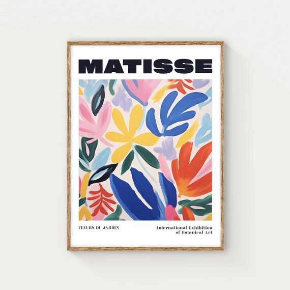Matisse Fleurs Du Jardin Botanical Exhibition Poster Colorful Floral Art