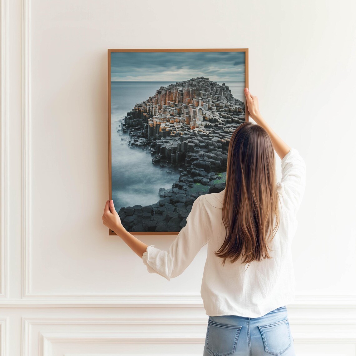 Giant's Causeway, Co Antrim Coastal Art Print - Image 3