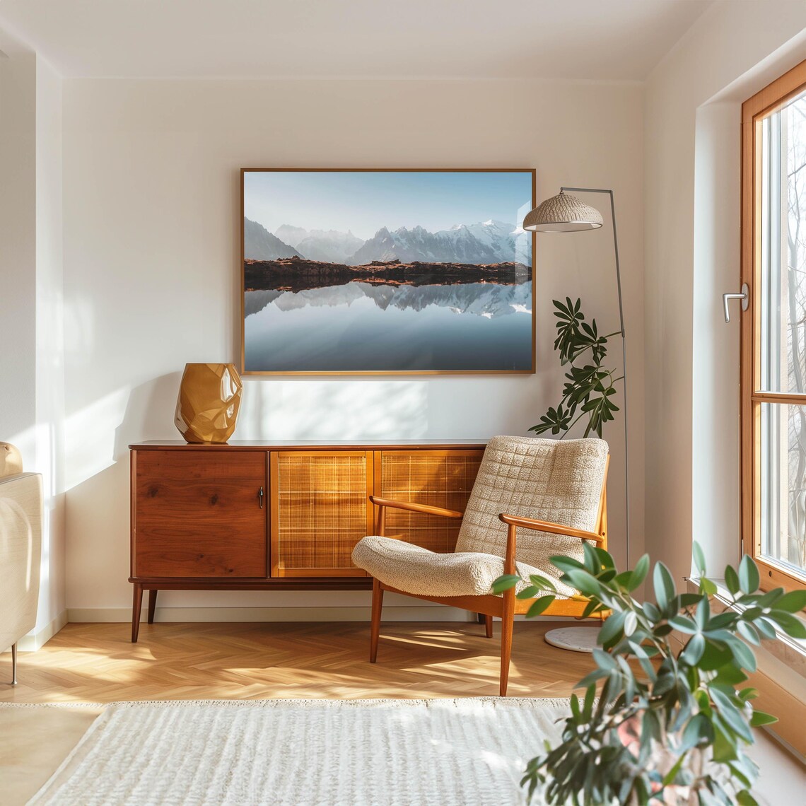 Mont Blanc Reflected In Lacs Des Cheserys Chamonix French Alps Poster - Image 5