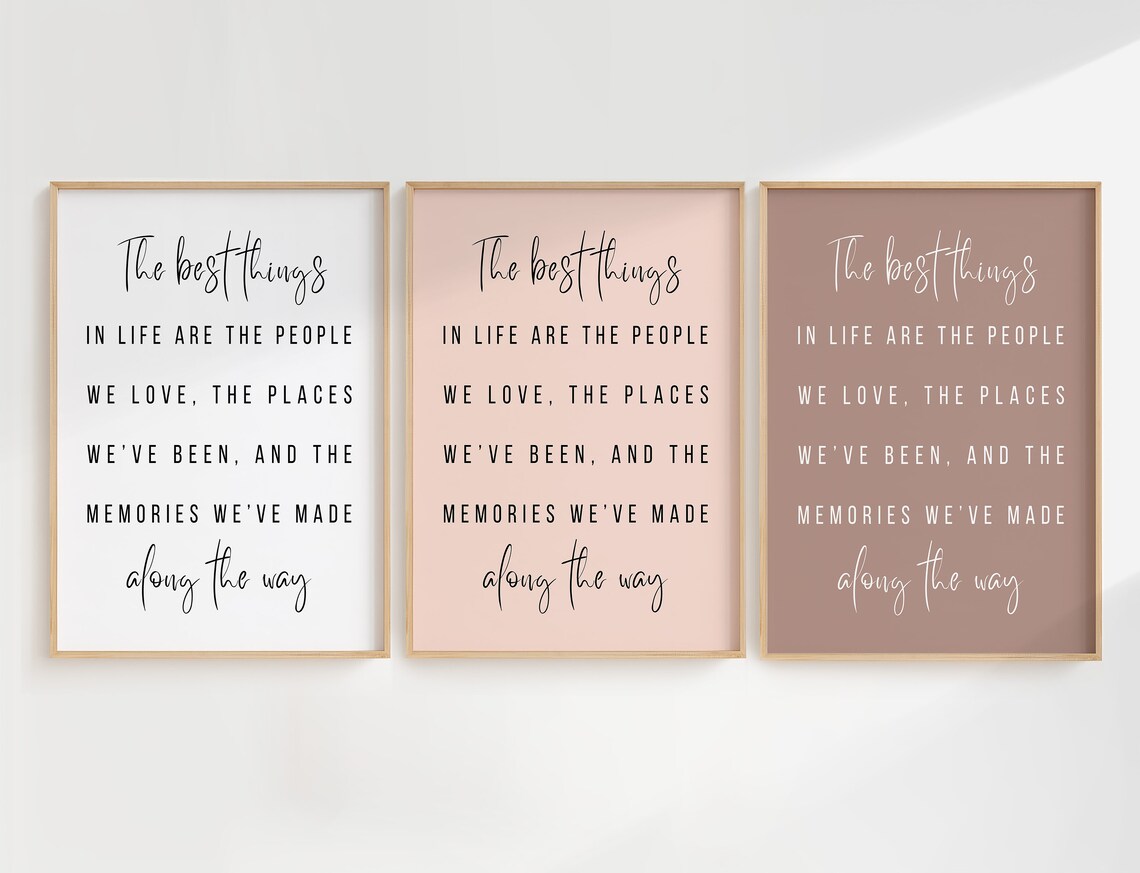 Personalised Quote Print, The Best Things In Life - Image 3