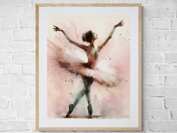 Ballerina Print Nursery Wall Decor Nursery Ballet Art Nursery Nursery Decor Girls Bedroom Decor Prints