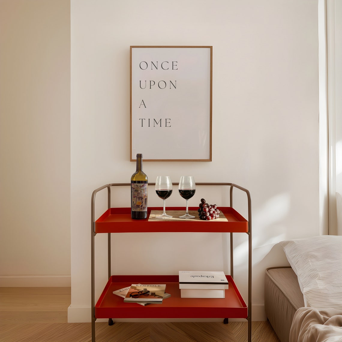 Once Upon A Time Minimalist Black Typography Love Quote Poster - Image 2