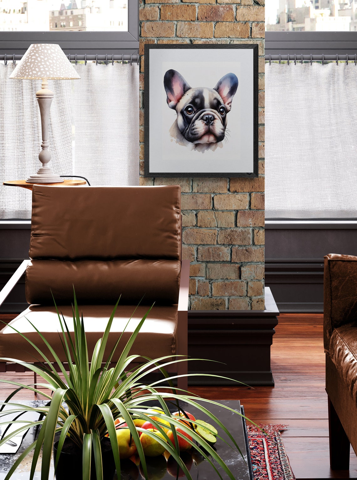 French Bulldog Painting Watercolor Watercolour Home Decor Dog Print Pet Lover Gift Dog Lover Wall Art Cute Dog Art Dog Illustration - Image 3