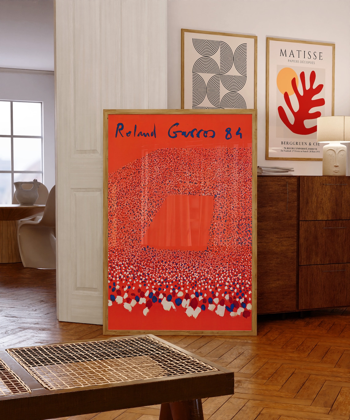 Roland Garros 1984 Tennis Poster, Mid-Century Modern - Image 3
