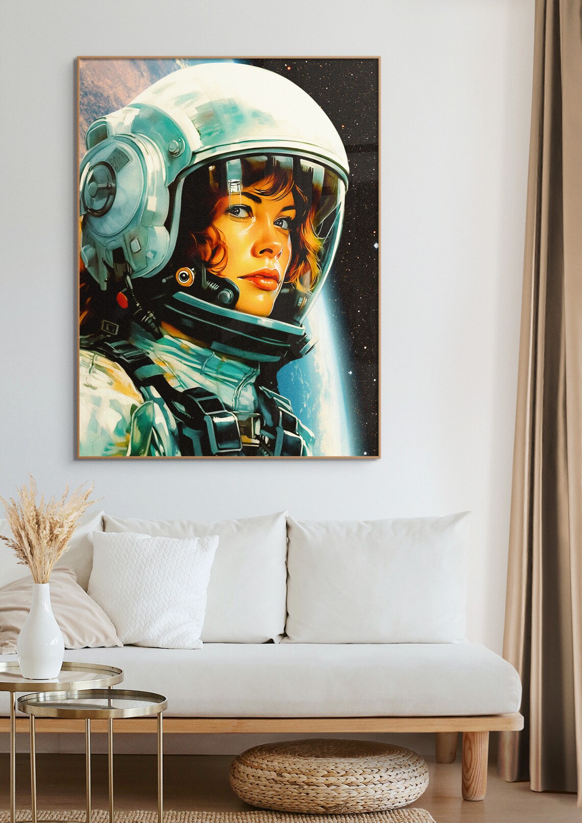 Astronaut Portrait 1, Retro Sci-Fi Art Print - Image 3