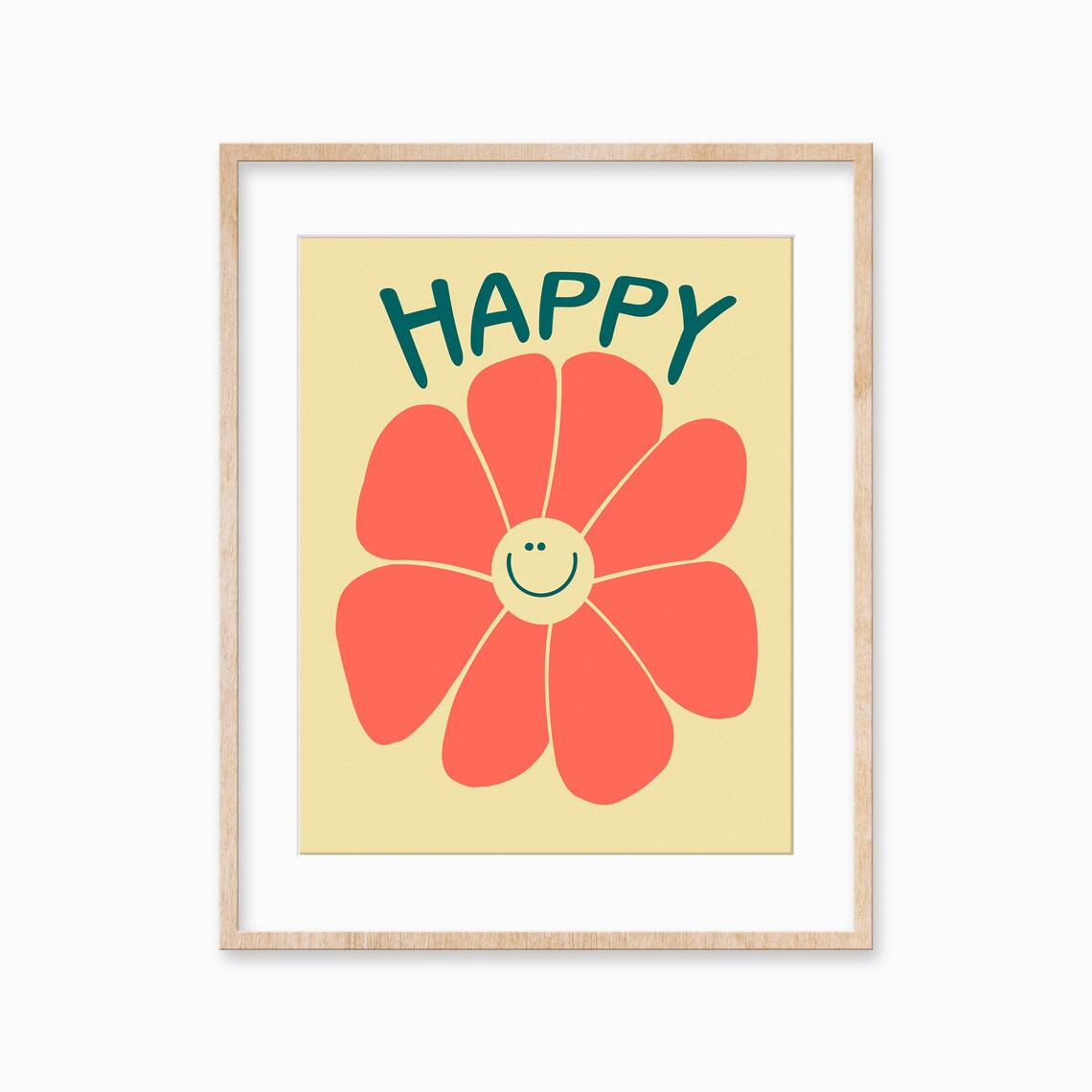 Flower Wall Print, Maximalist Floral Art