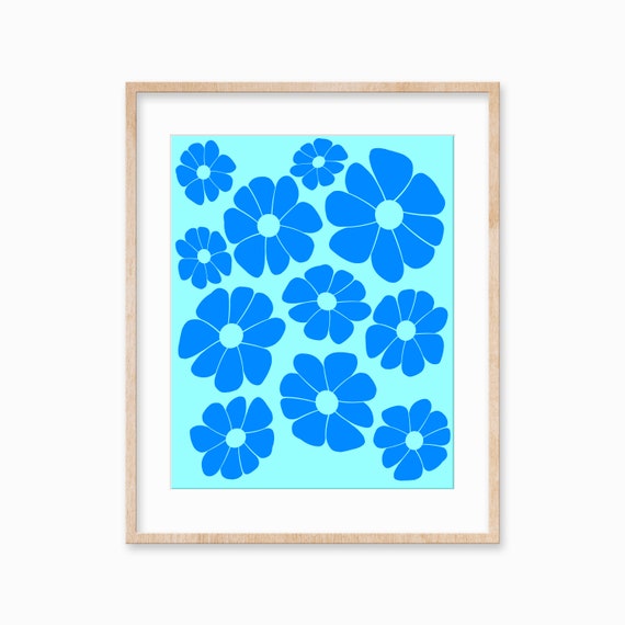 Maximalist Botanical Flower Art Print, Poster